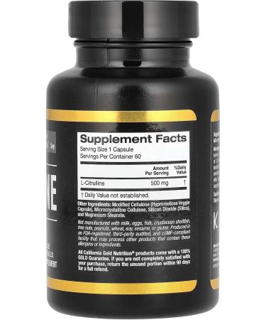 Sport L-Citrulline Kyowa Hakko Compatible With California Gold Nutrition 500 mg 60 Veggie Capsules + Bonus Pill Organizer Weekly Pill Organizer Mini - Buy Online on GoSupps.com