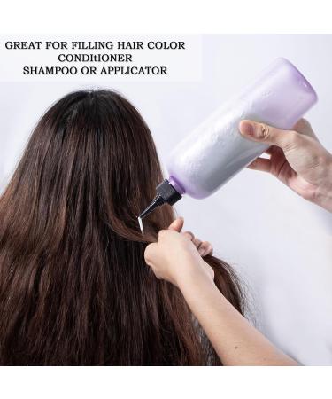 Yebeauty Clear Purple Hair Color Applicator Bottle 2 Pack - 500ml Hair Dye Bottles with Twist-On Cap for Precise Application | International Shipping Available - Buy Online on GoSupps.com