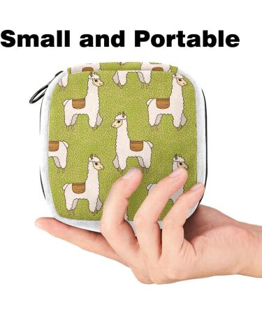 GIAPB Sanitary Napkin Storage Bag - Alpaca Print Period Tampon Makeup Pad Pouch - Buy Online on GoSupps.com