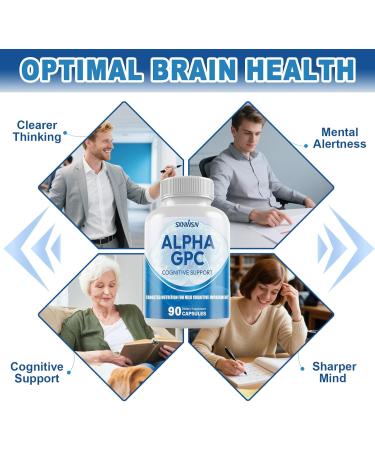 SXNWSN Alpha GPC Cognitive Support - 300mg with Bacopa & Ginkgo Biloba | Brain Health Supplement for Memory & Focus | 90 Vegan Capsules  - Buy Online on GoSupps.com