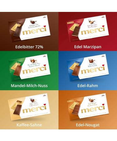 Shop Merci Panel Chocolate Noble Nougat 112g - Premium Milk Chocolate with 43% Nougat Filling | International Shipping Available - Buy Online on GoSupps.com