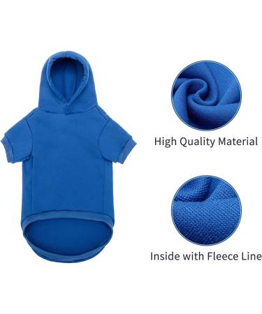 Dog Hoodie Fashion Soft Cotton Pet Hoodie Hooded Clothes Warm Autumn Winter Coat T-Shirt Costume Apparel for Small Dogs Medium Dogs (Medium Blue) Medium Blue - Buy Online on GoSupps.com