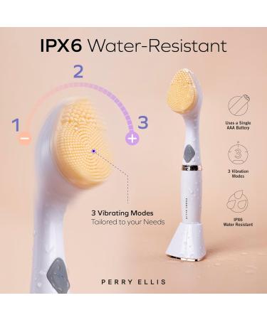 Perry Ellis 3-in-1 Massaging Beauty Brush for Women | Eye Massager & Facial Cleansing Brush | Battery Operated Skin Care Tool - 3 Modes for Makeup & Skincare - Buy Online on GoSupps.com