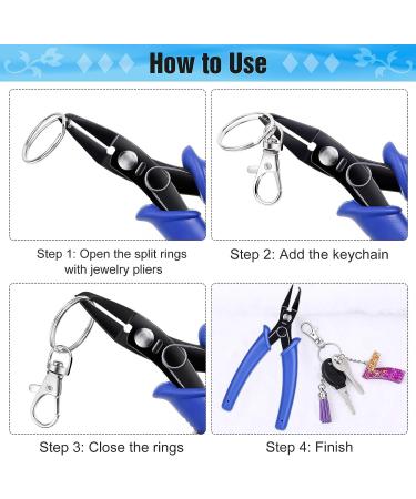 Evatage Split Ring Pliers Set - 2Pc Jewelry Making Tool for Opening Split Rings & Key Chains - Ideal for Beading & Jewelry Repair - Buy Online on GoSupps.com