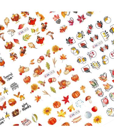 Fall Leaf Nail Art Stickers - Cute Maple Leaf Decals for Autumn & Thanksgiving Nail Art | LPOODDNU - Buy Online on GoSupps.com