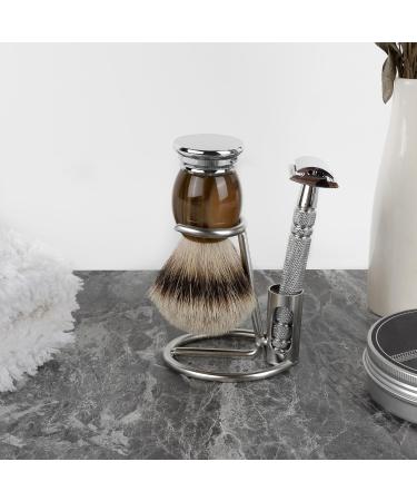 Linkidea Stainless Steel Razor & Shaving Brush Holder - Non-Slip Bathroom Organizer Set (Silver) - Buy Online on GoSupps.com