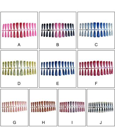 dijiusidy 24 Pieces Nails T Shape Extra Long Full Wrap False Nail Tips Women Decor Fingernail Supply Manicure Accessory gradient black05 - Buy Online on GoSupps.com