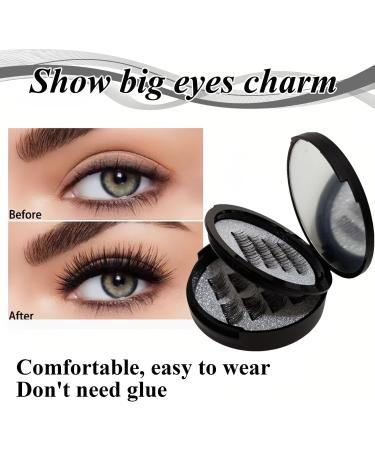 6 Pairs Magnetic Eyelashes with Eyelashes Clips Reusable 3D Natural Effect Fake Lashes Waterproof Soft Magnetic Eyelashes Extension Set with Applicator for Women Girls Easy to Wear and Removal - Buy Online on GoSupps.com