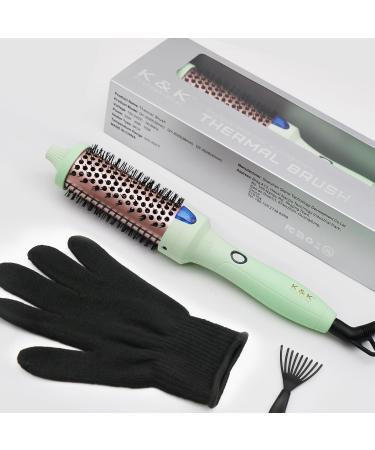 Shop K&K 1.5 Inch Thermal Brush - Ionic Heated Round Brush for Smooth Blowouts & Natural Curls - Dual Voltage Fast Heating - Perfect for All Hair Types - Buy Online on GoSupps.com