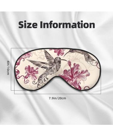 Beautiful Hummingbird Print Soft Eye Mask - Perfect Sleep Mask for Women & Men | Travel Comfort - Buy Online on GoSupps.com