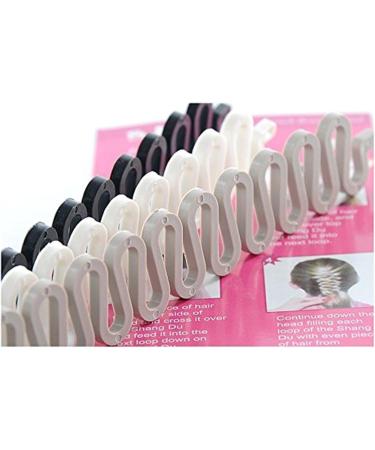 Healtheveryday 6pcs Women Fashion Hair Styling Clip Hair Braider Twist Styling Braid Tool Magic Wonder Holder Clip DIY French(Black White Gray) - Buy Online on GoSupps.com