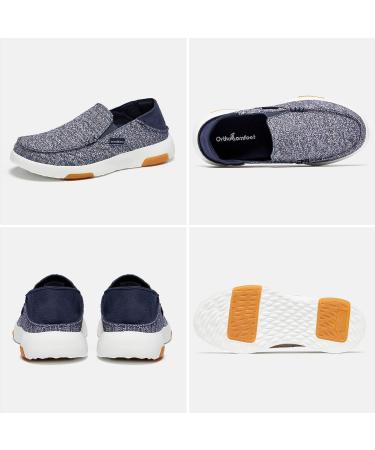 OrthoComfoot Women's Slip On Shoes with Arch Support - Plantar Fasciitis Loafers | Pain Relief Orthopedic Slippers - Light Blue, Size 8.5 W - Buy Online on GoSupps.com