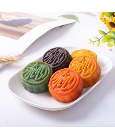 Chinese specialty mooncakes instant fruit mooncakes Mid Autumn gifts pack ready-to-eat delicious cakes healthy and nutritious Dim sum Chinese candy food breakfast bread (5 flavors 10pcs) 5 flavors 10pcs