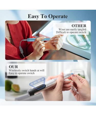 TOUCHBeauty Electric Nail File Cordless Nail Drill - Professional Rechargeable Machine for Acrylic Nails, Gel Nails, and Callus Removal | TB-2236 - Buy Online on GoSupps.com