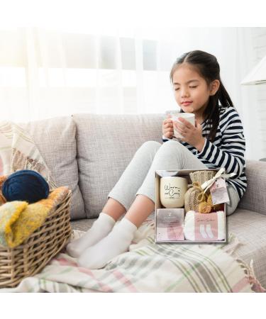 Christmas Gift Set for Her - Hot Water Bottle, Hot Chocolate Mug, Marshmallows & Candy Canes - Buy Online on GoSupps.com