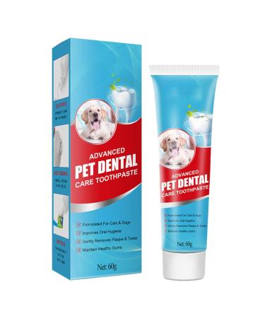 Dog Toothpaste Pet Teeth Brushing Cleaning Breath Promote Fresh Breath - 2 oz Cat Dental Care Tooth Paste Prevent Tartar Plaque | Oral Care Restore Luster for Puppy Kitten 12b