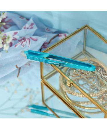 Rubis Switzerland Tweezer Sweezer 2.0 - Slanted Eyebrow Tweezers - Handcrafted Precision Aluminium eco Tweezers - Blue - Buy Online on GoSupps.com