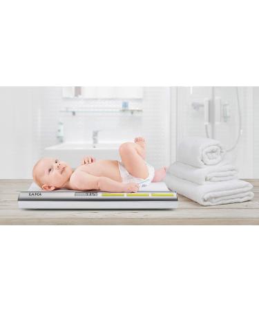 LAICA Electronic Baby Scale | Weight Lock 20g-20kg Capacity | Silver/White La166 - International Shipping Available - Buy Online on GoSupps.com