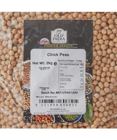 Old India Chick Peas 2kg - Premium Quality Garbanzo Beans for Healthy Cooking - Buy Online on GoSupps.com