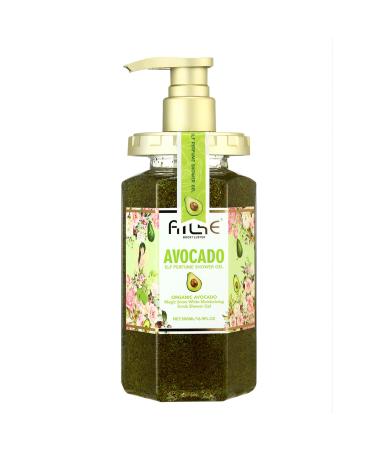 AILKE BOOST LUSTER AILKE Magic Snow White Shower Gel Clean Skin Moisturizing Brightening Skin Tone Natural Avocado Fragrance Gentle Body Wash Leaves Skin Feeling Soft 500 ml
