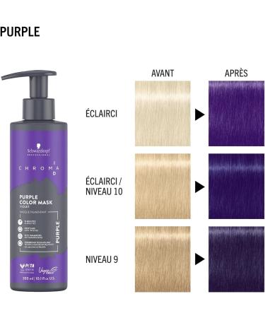 Schwarzkopf Professional CHROMA ID Semi Permanent Color Mask Mix Tone Color System Refreshing Toning Intense Care Deep Conditioning Vegan Formula Purple 300 ml - Buy Online on GoSupps.com