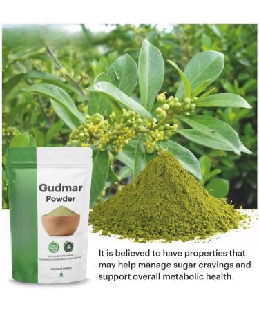 Gurmar Leaves Powder Madhunashini Powder in Resealable Pouch Gymnema Sylvestre Vegan & Paraben Free -200g - Buy Online on GoSupps.com