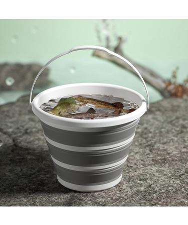 Shakven Outdoor Camping Bucket - Ergonomic Water Bucket with Large Capacity | 10L Space-Saving Fishing Bucket Portable Water Bucket with Handle for Camping - Buy Online on GoSupps.com