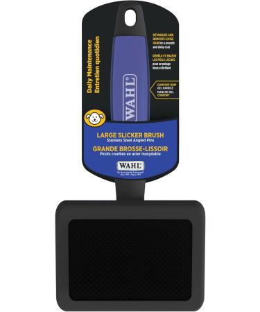 WAHL Canada Large Slicker Brush Detangles and Removed loose hair Stainless Steel Angled Pins Great for Dog Grooming - Model 58424 Blue - Buy Online on GoSupps.com
