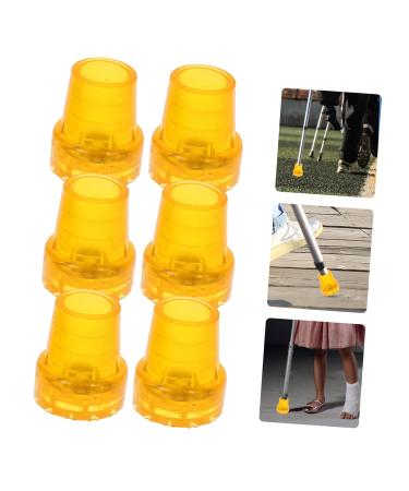 Healeved 6 Anti-Slip Pads for Crutches & Walking Sticks | Durable Trekking Stock Caps | Blushed Wooden Rubber Tips - Buy Online on GoSupps.com