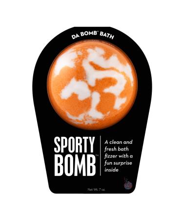 DA BOMB Sporty Bath Bomb  White/Orange  Clean & Fresh  7 Oz