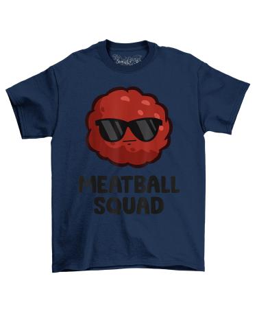 The Shirt Shack Meatball Squad Kawaii Meatball Food Cool Meatball T-Shirt - for Meatball Lovers with Style! Funny and Delicious! Unisex Design. S Navy
