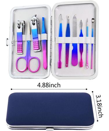 10-Piece Stainless Steel Manicure Set for Men & Women - Portable Nail Clipper & Grooming Kit - Buy Online on GoSupps.com