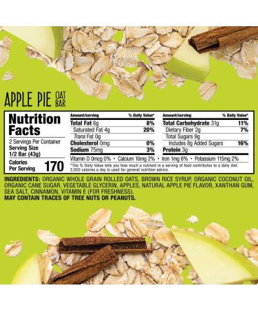 Bobo's Apple Pie Oat Bars - Gluten Free Vegan Snack (12 Pack, 3 oz Each) | Whole Grain, Made in USA - Buy Online on GoSupps.com