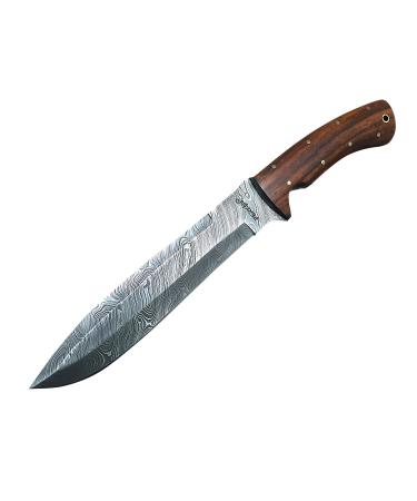 Perkin Damascus Hunting Knife with Sheath - AR1101