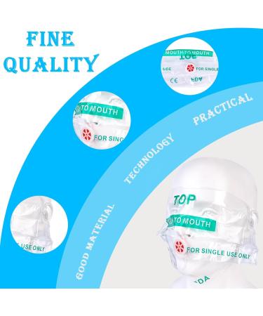 Molbory Ventilation Mask - 15 Pack with Carabiner & Check Valve | Essential Training Breath Barrier Pocket Masks | International Shipping Available - Buy Online on GoSupps.com
