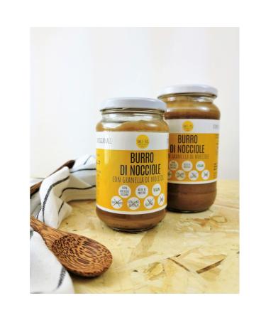 100% CRUNCHY HAZELNUTS CREAM WITHOUT SUGAR OR Sweeteners VEGAN 300g
