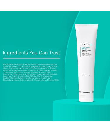 ClarityRx Tinted Mineral SPF 50 Moisturizing Sunscreen - Natural Plant-Based UV Protection - Buy Online on GoSupps.com