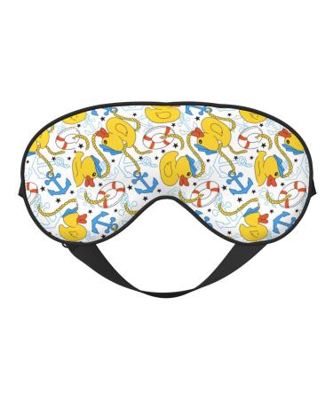 Ducks and Anchors Sleep Mask Double-Sided Eye Mask Soft Adjustable Sleeping Eye Covers for Sleeping Perfect Shading Reduce Eye Edema