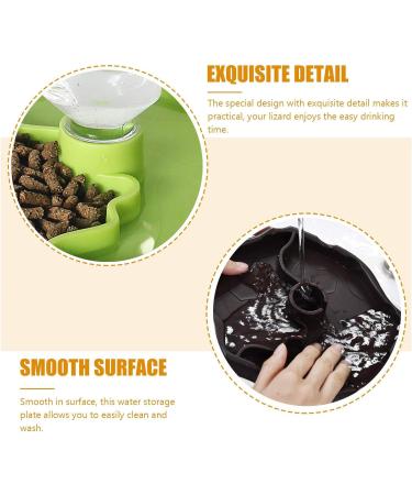 BEANPRECOY Reptile Water Dispenser Turtle Water Bowl 2 in 1 Reptile Automated Feeder Turtle Water Dispenser with Bottle for Turtles Hamsters Lizards Bearded Dragon Snake (Green) - Buy Online on GoSupps.com