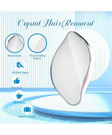 Comblu Crystal Hair Remover | Painless Reusable Magic Hair Eraser for Men & Women | Easy-to-Use Crystal Hair Removal Stone (Pink Rose) - International Shipping Available - Buy Online on GoSupps.com