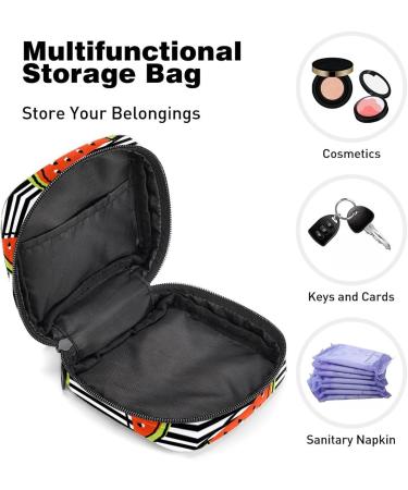 Lemon Stripe Sanitary Napkin Storage Bag Feminine Menstrual Cup Pouches Nursing Pad Holder Tampon Bags Portable Period Bag for Women Teen Girls 1Pcs Multi-colored 2 - Buy Online on GoSupps.com