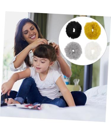 FRCOLOR Hair Ponytail Hair hair scrunchies Elastic Ponytail Holder white scrunchie ears hair ties ponytail band hair wraps for women Faux Hair Bands big hairy Miss pompom elastic - Buy Online on GoSupps.com