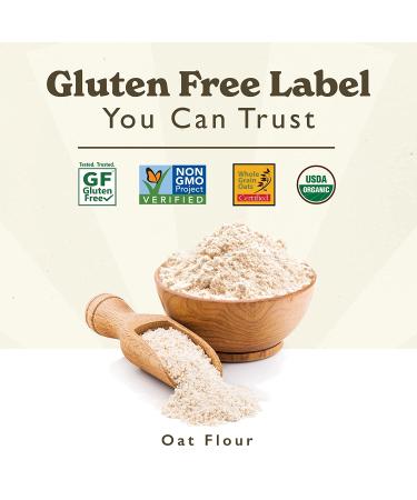 GF Harvest Organic Whole Grain Oat Flour - Gluten Free 32 oz Bag (Pack of 2) - Buy Online on GoSupps.com