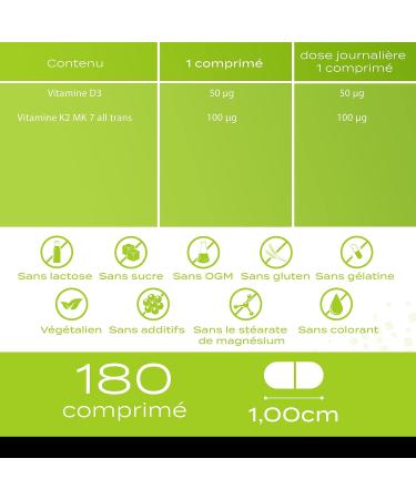 Plusvive - Vitamin D3 & Vitamin K2 MK7 100 mcg 180 Tablets - Buy Online on GoSupps.com