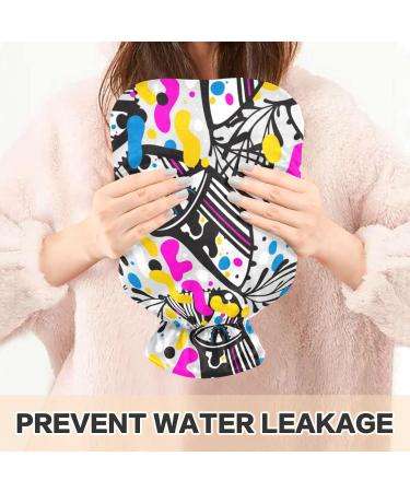 NAANLE 1L Ethnic Tribal Hot Water Bottle - Transparent Design for Pain Relief & Heat Therapy - Perfect for Back Neck Hands & Feet - Buy Online on GoSupps.com