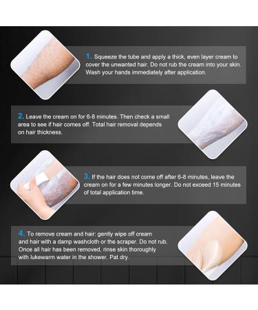 Men's Long-Lasting Sensitive Skin Depilatory Cream - Fast-Acting Painless Hair Removal for Chest Back Arms Legs & Underarms - 2.1fl oz - Buy Online on GoSupps.com