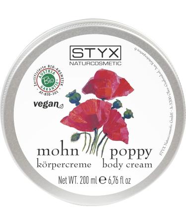 STYX Poppy Body Cream 200ml - Nourishing Moisturizer for Soft Skin | International Shipping - Buy Online on GoSupps.com