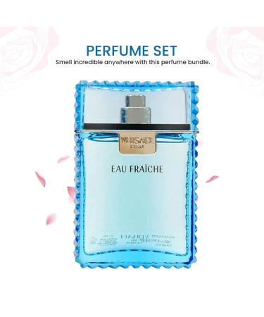 Men's Cologne 3.4 oz Bottle - Eau Fraiche Eau de Toilette Spray with Lemon, Rosewood, Amber Musk - Gift Set with Candle, Air Fresheners, Perfume Atomizer - Buy Online on GoSupps.com
