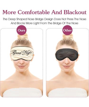 4Pcs Satin Sleeping Mask Set - Soft Blackout Eye Masks with Adjustable Straps for Comfort | Ideal for Sleep Meditation and Travel - Unisex for Women Men & Kids - Buy Online on GoSupps.com