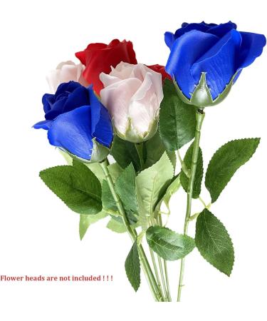 Yesok 50Pcs Floral Wire Stems with Leaves for DIY Craft Bouquet Making - Buy Online on GoSupps.com